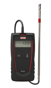 Thermo-anemometer with hotwire probe